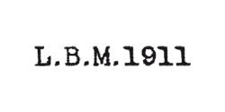 L.B.M. 1911