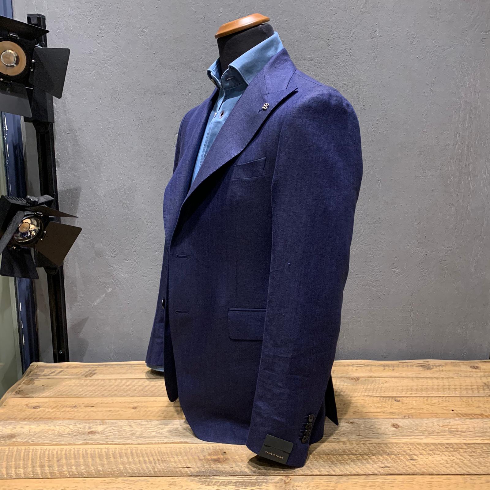 GIACCA TAGLIATORE SARTORIALE DUE BOTTONI REVER LANCIA BLU GIACCA TAGLIATORE SARTORIALE DUE BOTTONI REVER LANCIA BLU