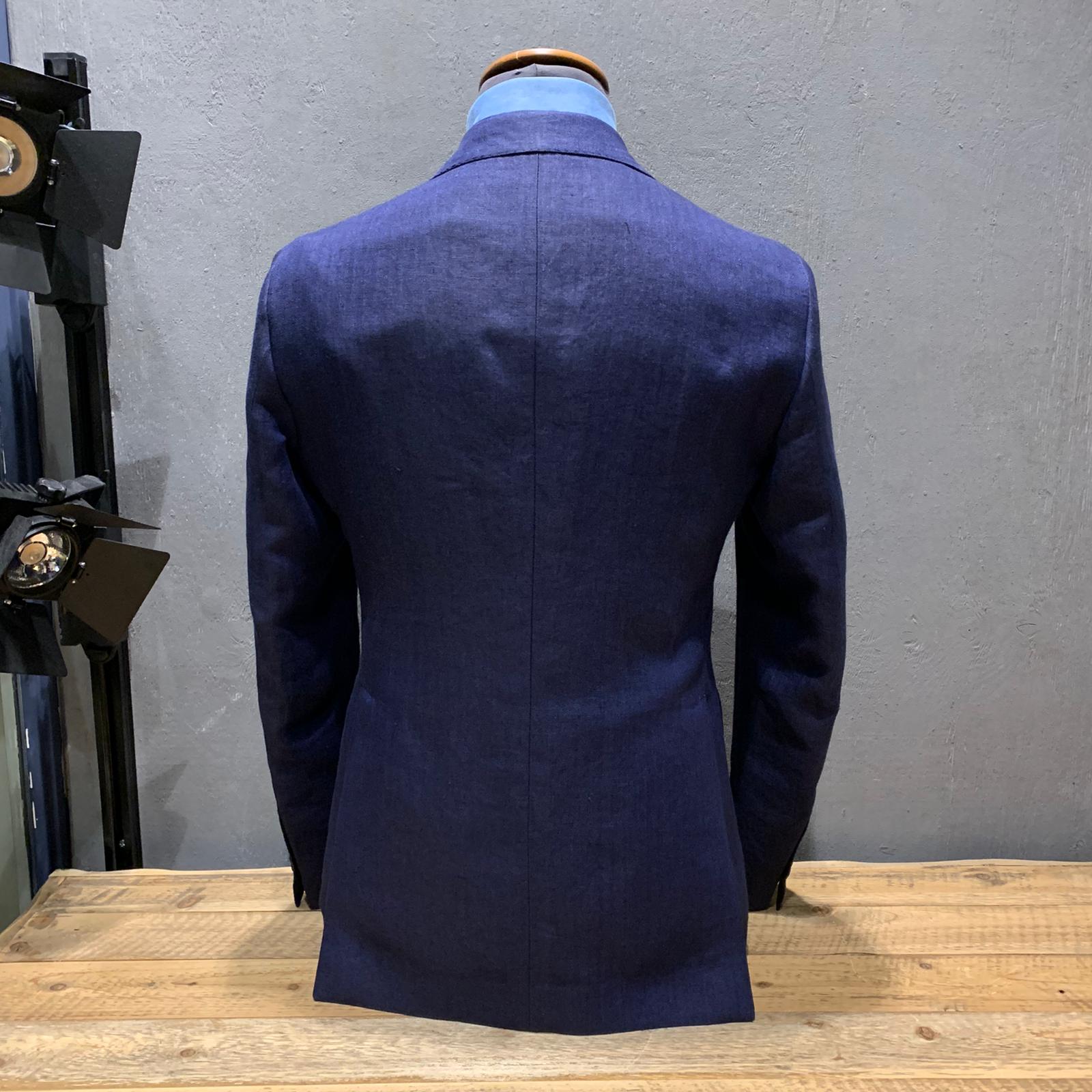 GIACCA TAGLIATORE SARTORIALE DUE BOTTONI REVER LANCIA BLU GIACCA TAGLIATORE SARTORIALE DUE BOTTONI REVER LANCIA BLU
